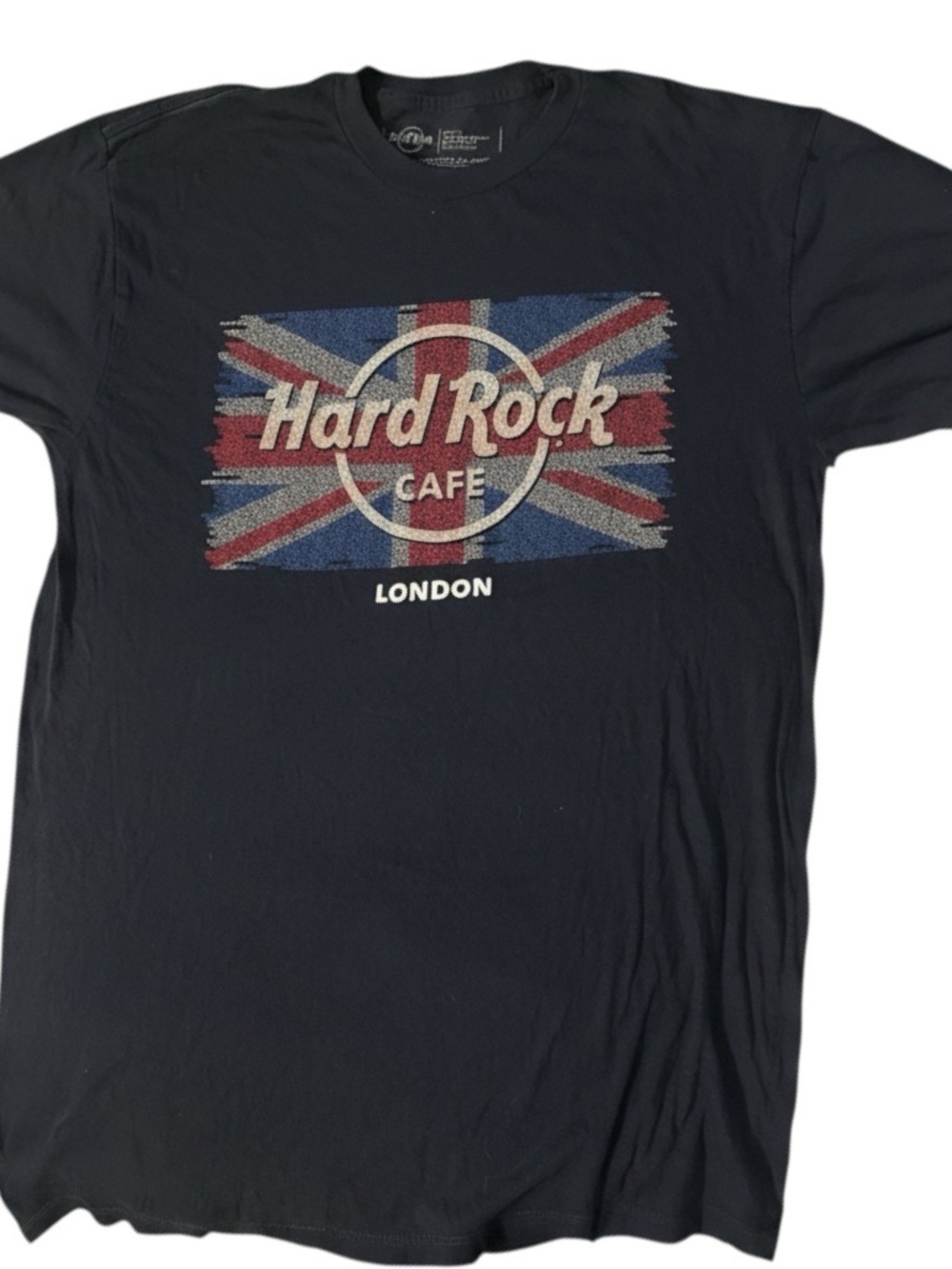 Hard Rock Cafe Black London Union Jack Graphic Tee